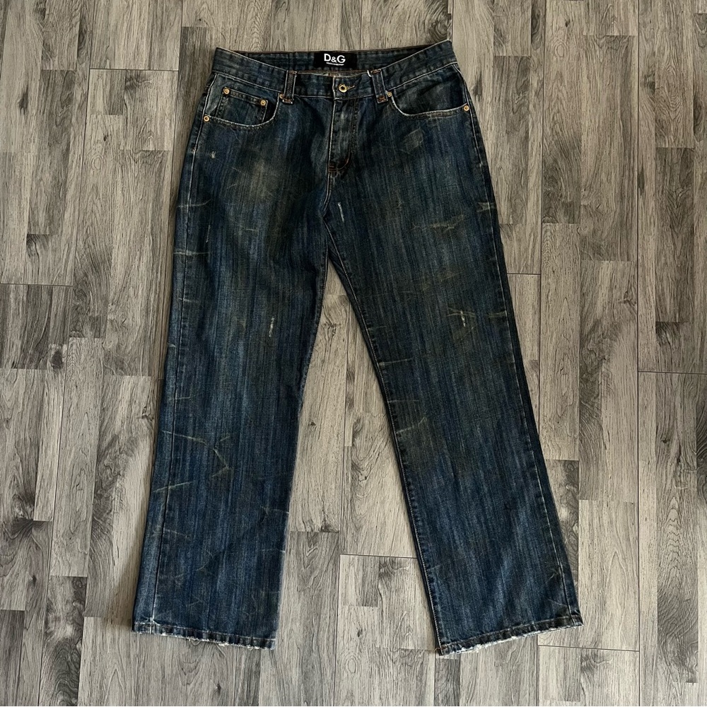 D&G Dolce & Gabbana Jeans Sz 34 Blue Denim Vintage 90's Y2K Made in Italy